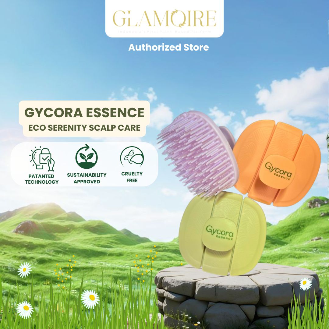 Glamoire - Gycora Essence Eco Serenity Scalp Care / Sisir Keramas Anti Ketombe / Alat Pijat Kulit Kepala